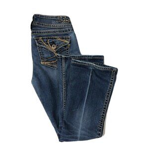 Silver Suki Surplus Women's 29x30 Blue Denim Jeans Bootcut Hemmed